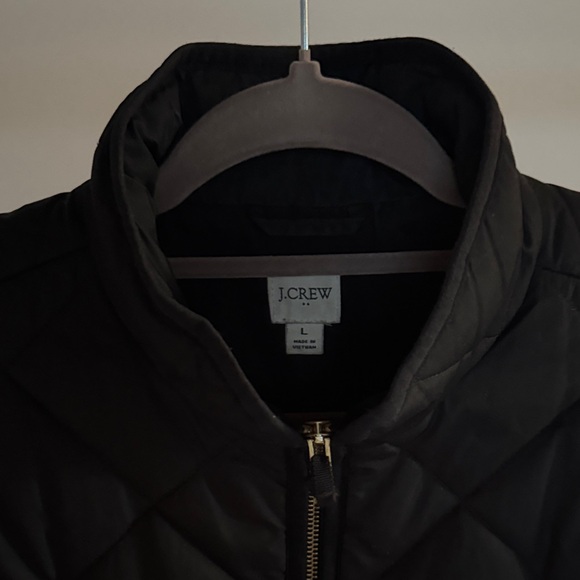 J. CREW Black Quilted Women's Vest - Size L - Picture 2 of 5